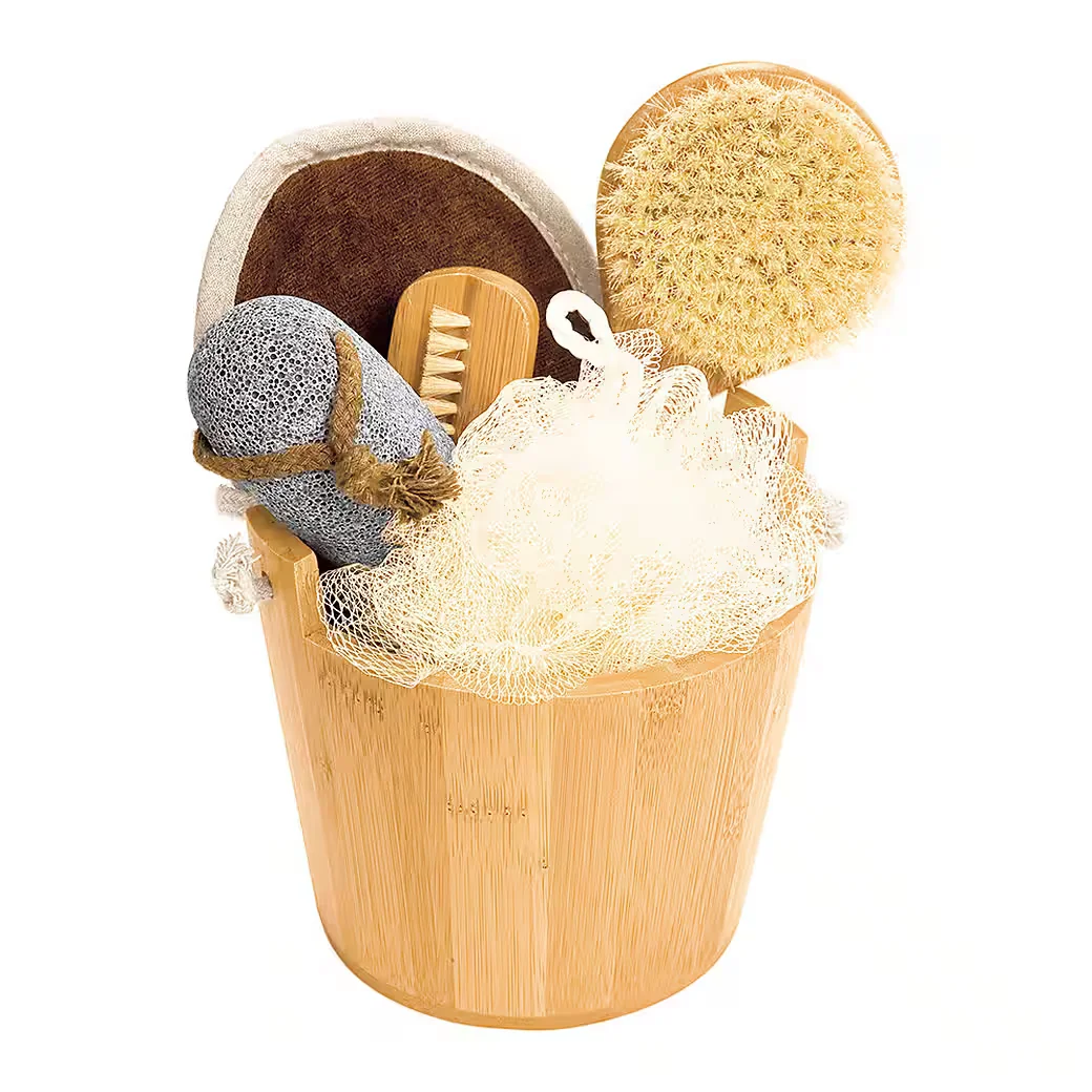 CROLL & DENECKE Wellness Geschenkset 40017 6-teilig Bambus Holzbox