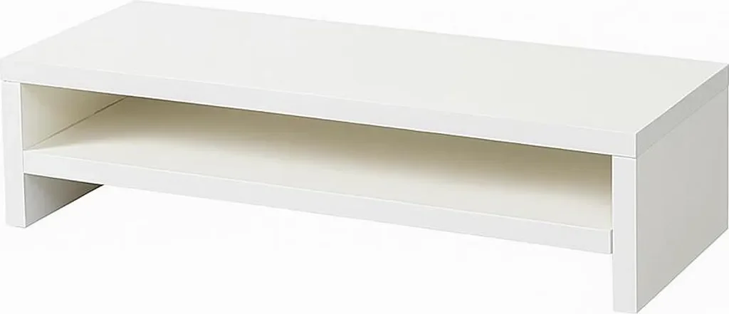 Flokoo Monitorständer zweistufig Weiß 50x20x12 cm für Schreibtisch