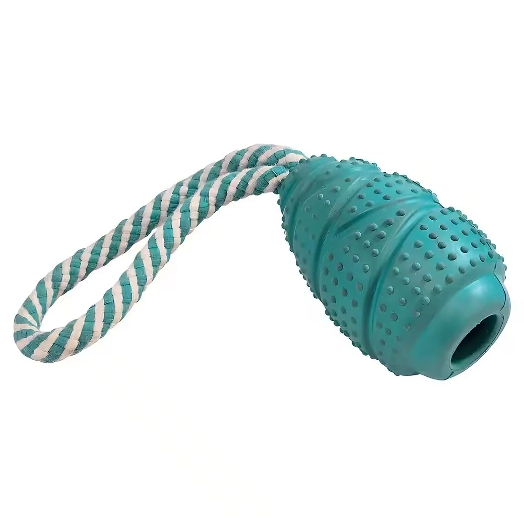NOBBY Hundespielzeug Jumper mit Seil aus Vollgummi grün Outdoor