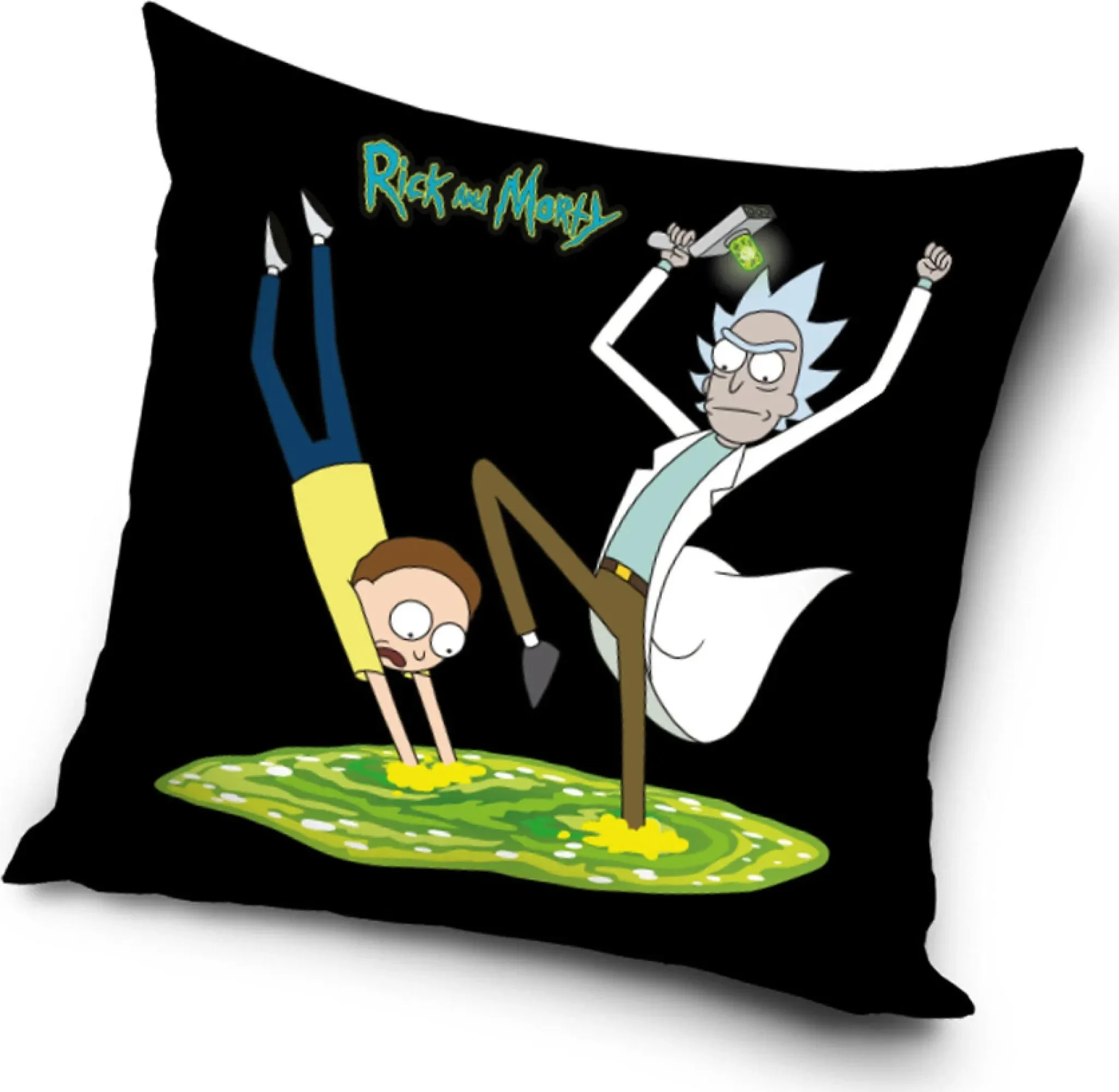 Kissenbezug 40×40 cm – Rick and Morty „Gateway to the Third Dimension“