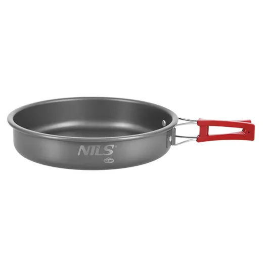 NILS CAMP Camping Bratpfanne Outdoor mit klappbarem Griff