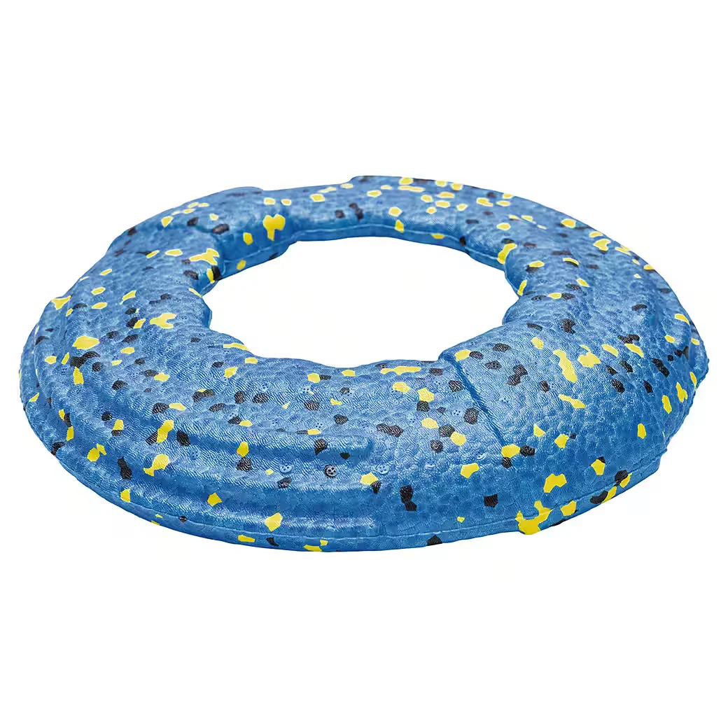 BEEZTEES Outdoor Hundespielzeug Fetch Frisbee Gisa Schaumstoff blau