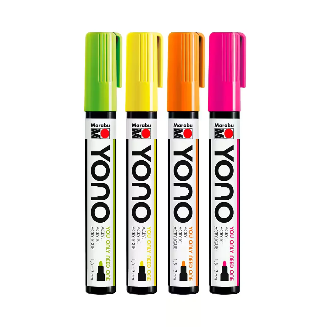 MARABU YONO Neon Acrylmarker für fast alle Oberflächen