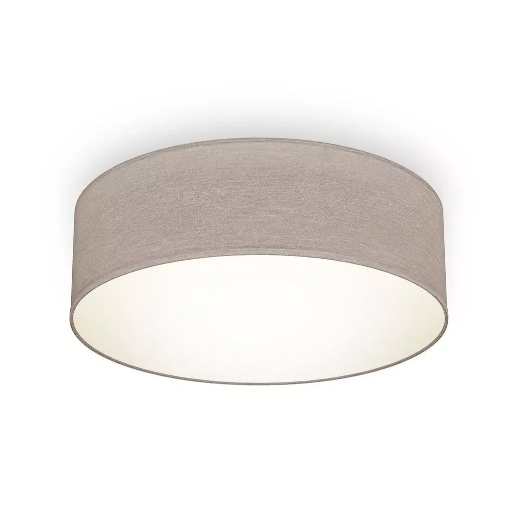 B.K.Licht Deckenleuchte Stoff taupe E27 30 cm 1-flammig BKL1217