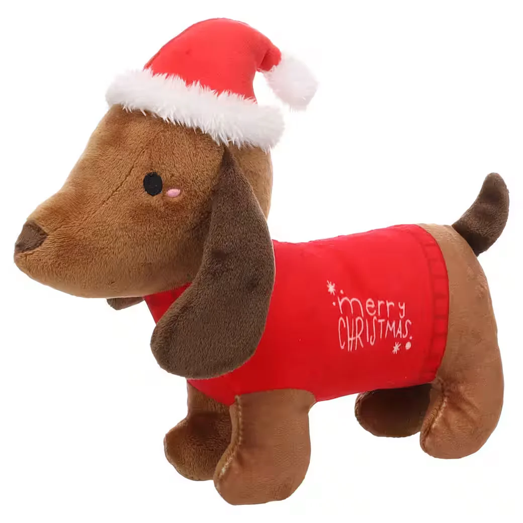 FLAMINGO Hundespielzeug Tikko Kuscheltier Weihnachten braun