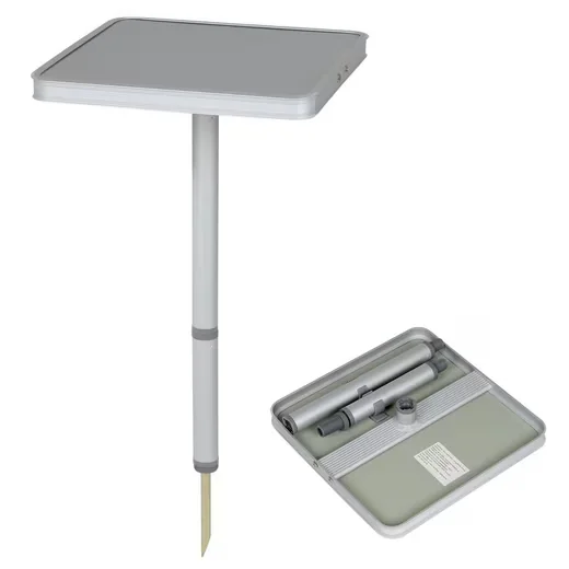 BO-CAMP Campingtisch Mini Alu Beistelltisch 3 Höhen Angeltisch