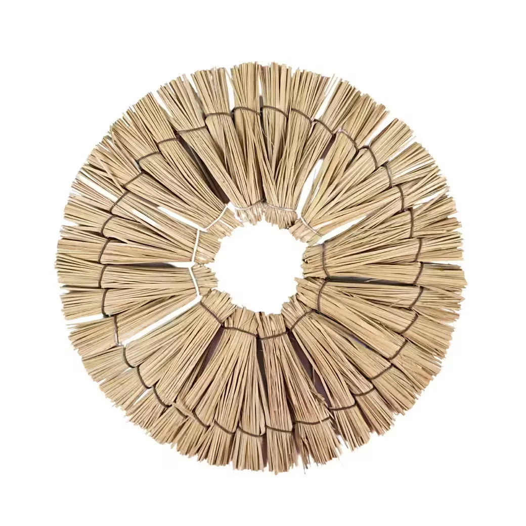 Wanddekoobjekt Wanddeko Boho Rattan rund, Natur Wanddekoration 22cm
