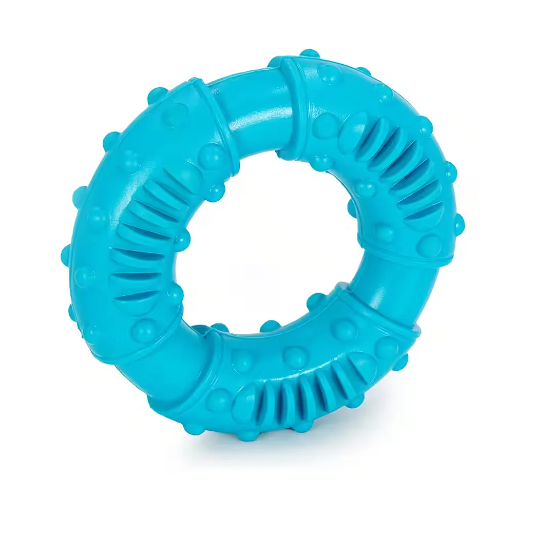 INTIRILIFE Hunde Kauspielzeug Kauring Gummi blau 12,5 x 4 cm 1-tlg
