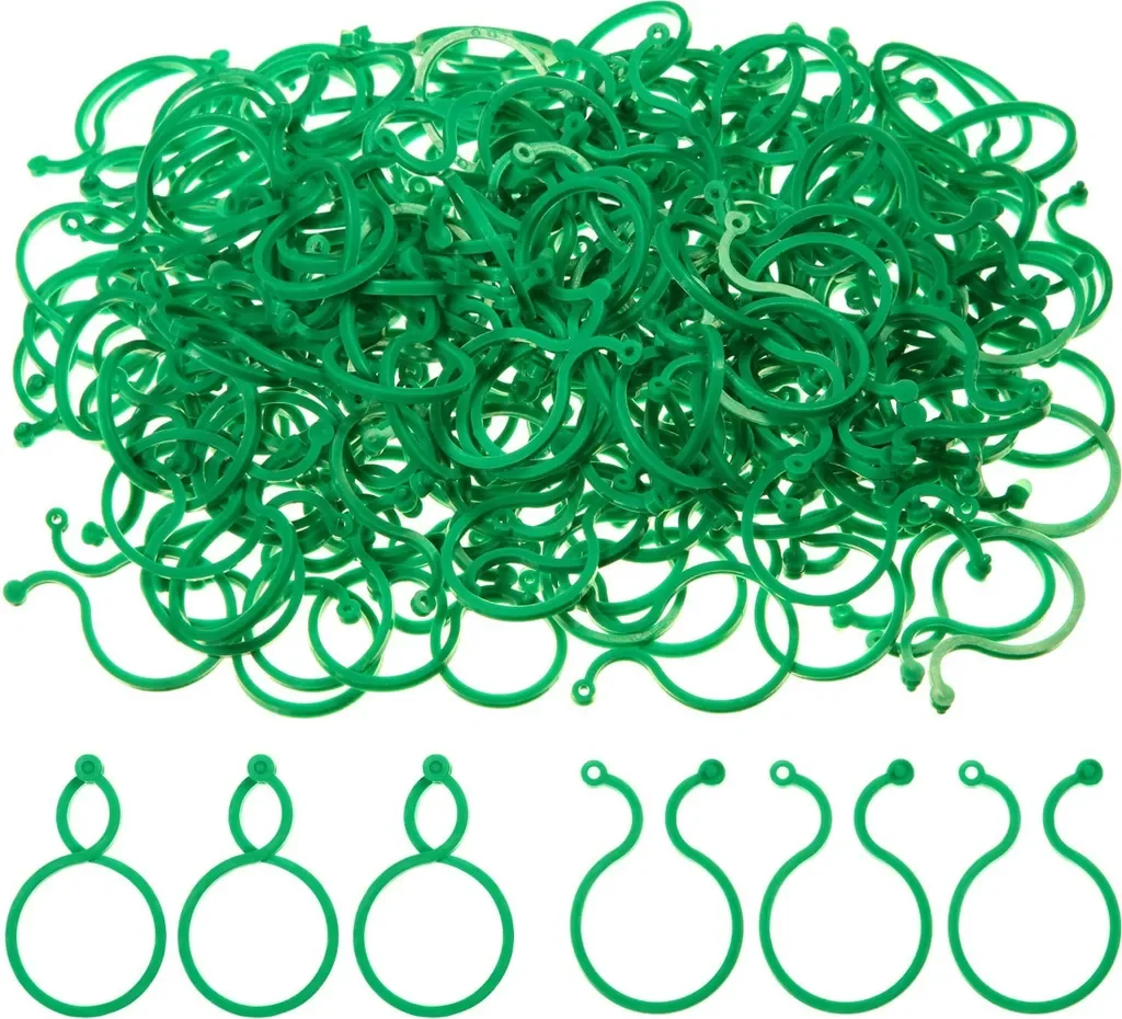 Novavision 500 Kunststoff Pflanzenclips für Blumen, Gemüse und Ranken