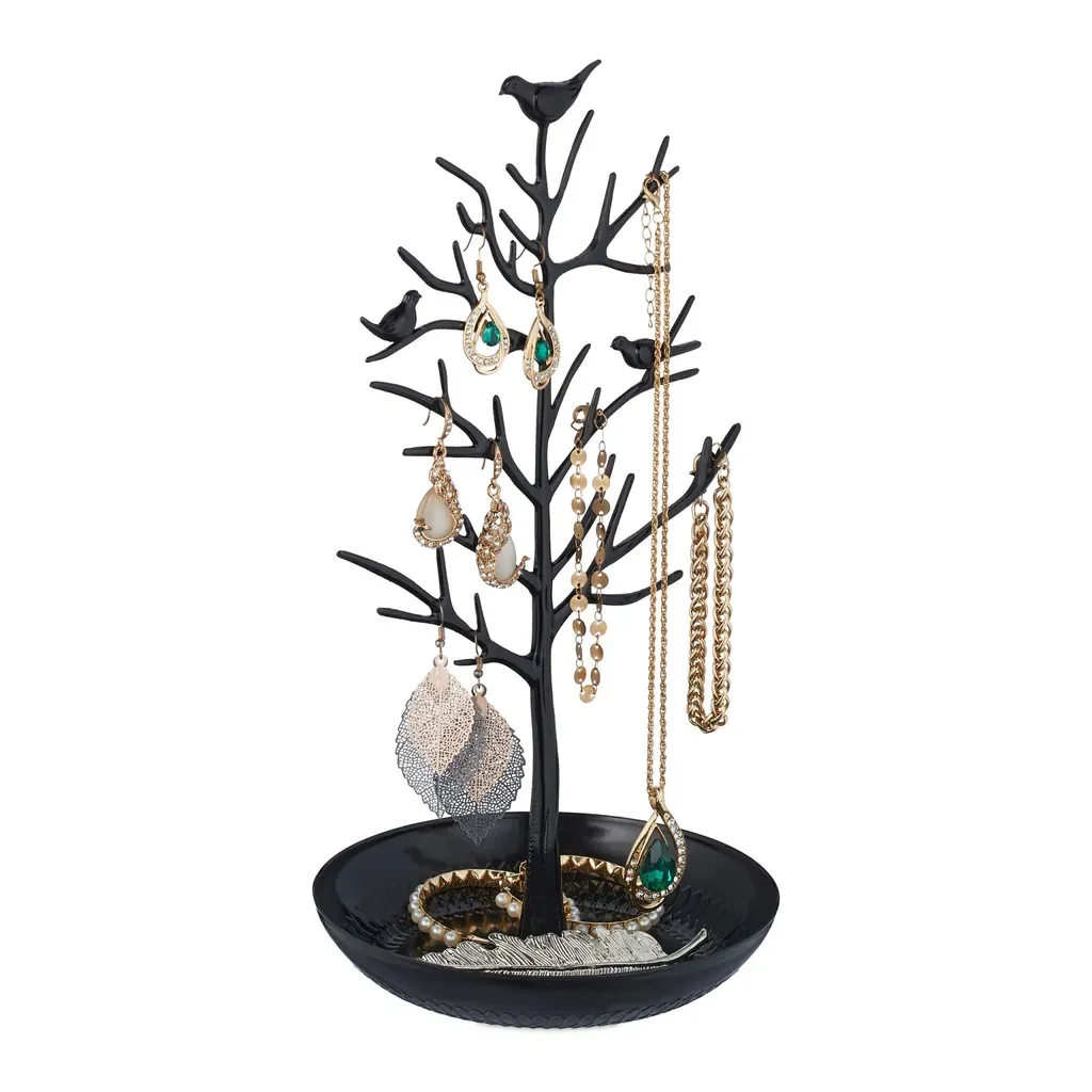 Relaxdays Schmuckständer Baum Schmuckhalter für Ketten Ohrringe