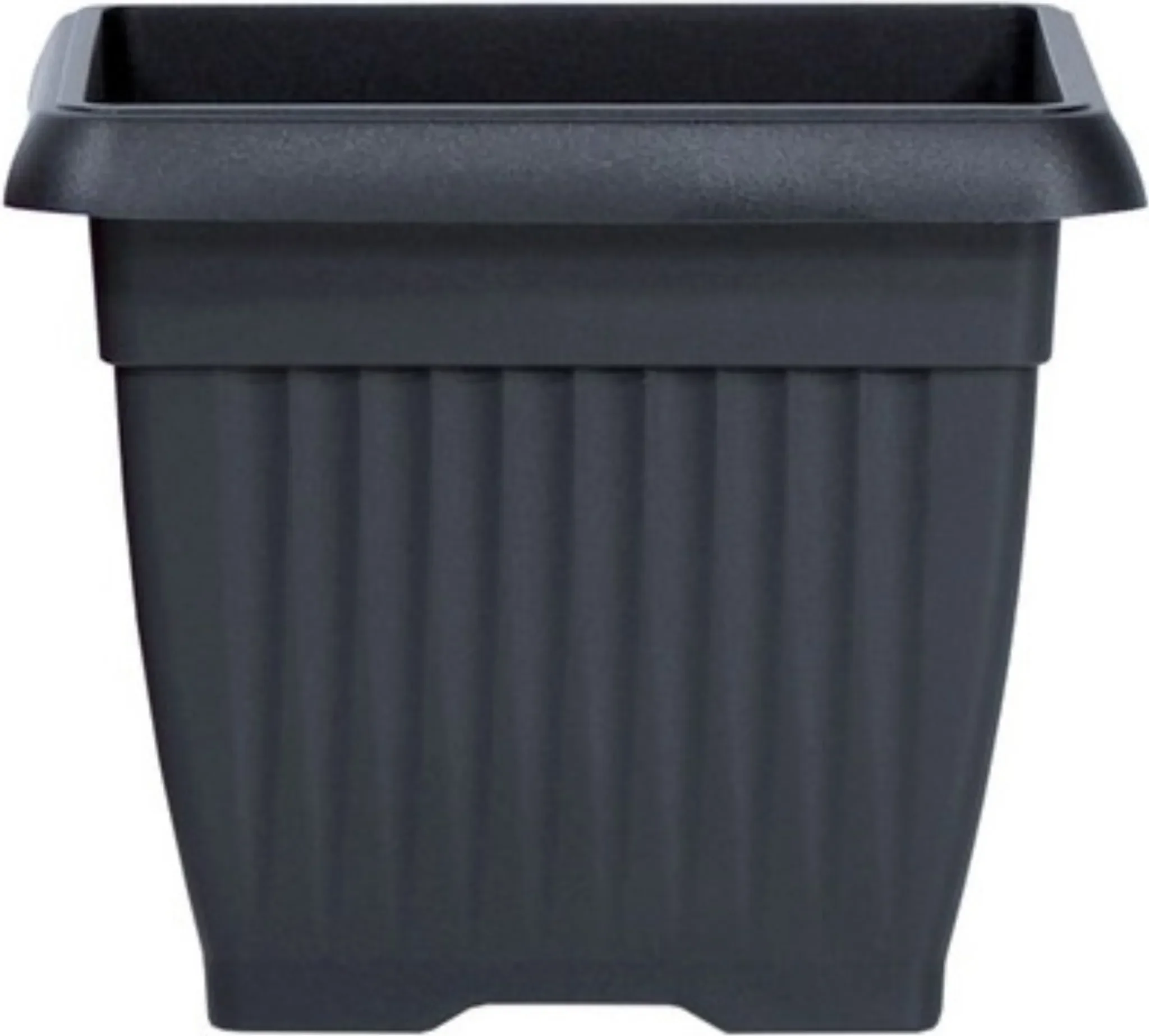 Quadratischer Blumentopf – 37 × 37 × 30 cm, 25,2 l, Anthrazit