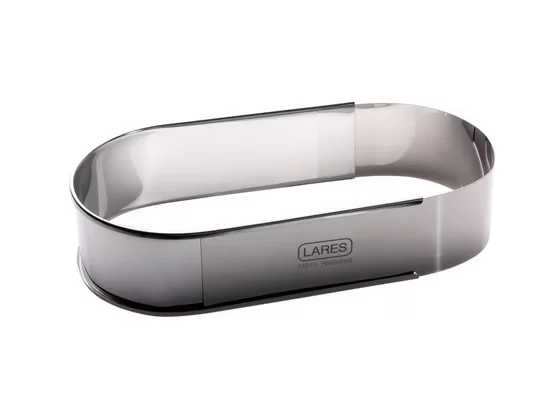 LARES Backrahmen oval verstellbar Edelstahl 27-40x11x6 cm Klein