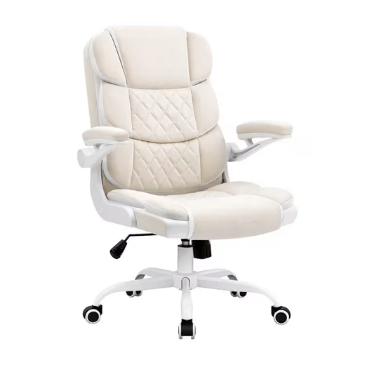 HTI-Living Schreibtischstuhl drehbar mit Wippfunktion Samt Beige