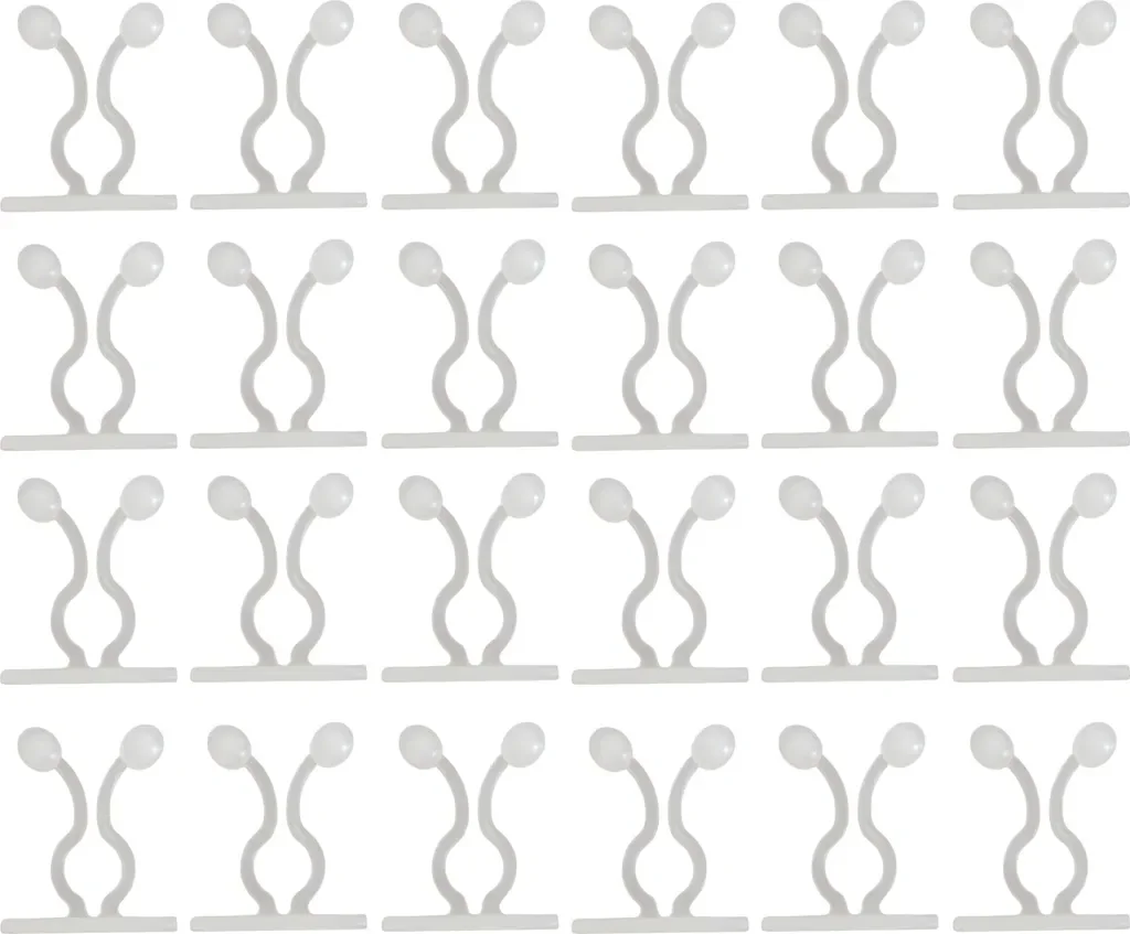 Homed 50x Pflanzenhalter selbstklebend für Kletterpflanzen M Weiß