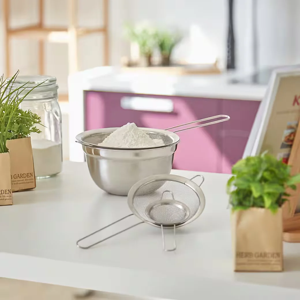 Relaxdays Küchensieb Set 3-teilig aus Edelstahl