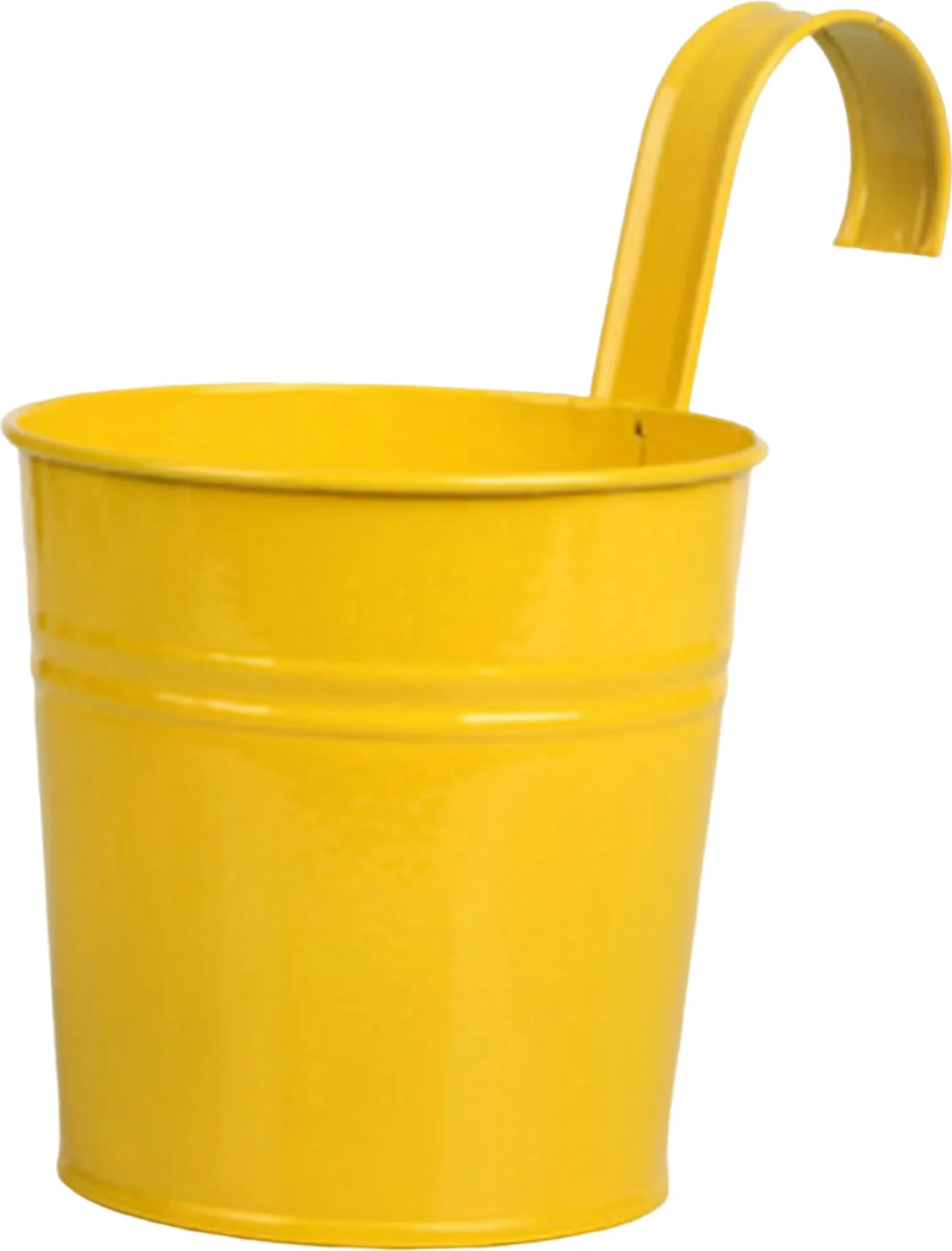 Hängender Blumenkübel – Metall/Eisen, Gelb