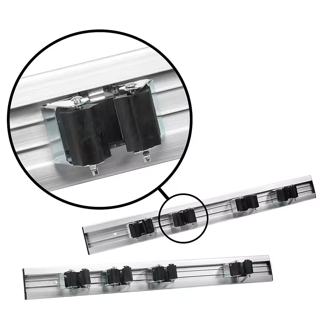 WORK PLUS Wandhalterung 2er Set Besenhalter Schiene für Gartengeräte