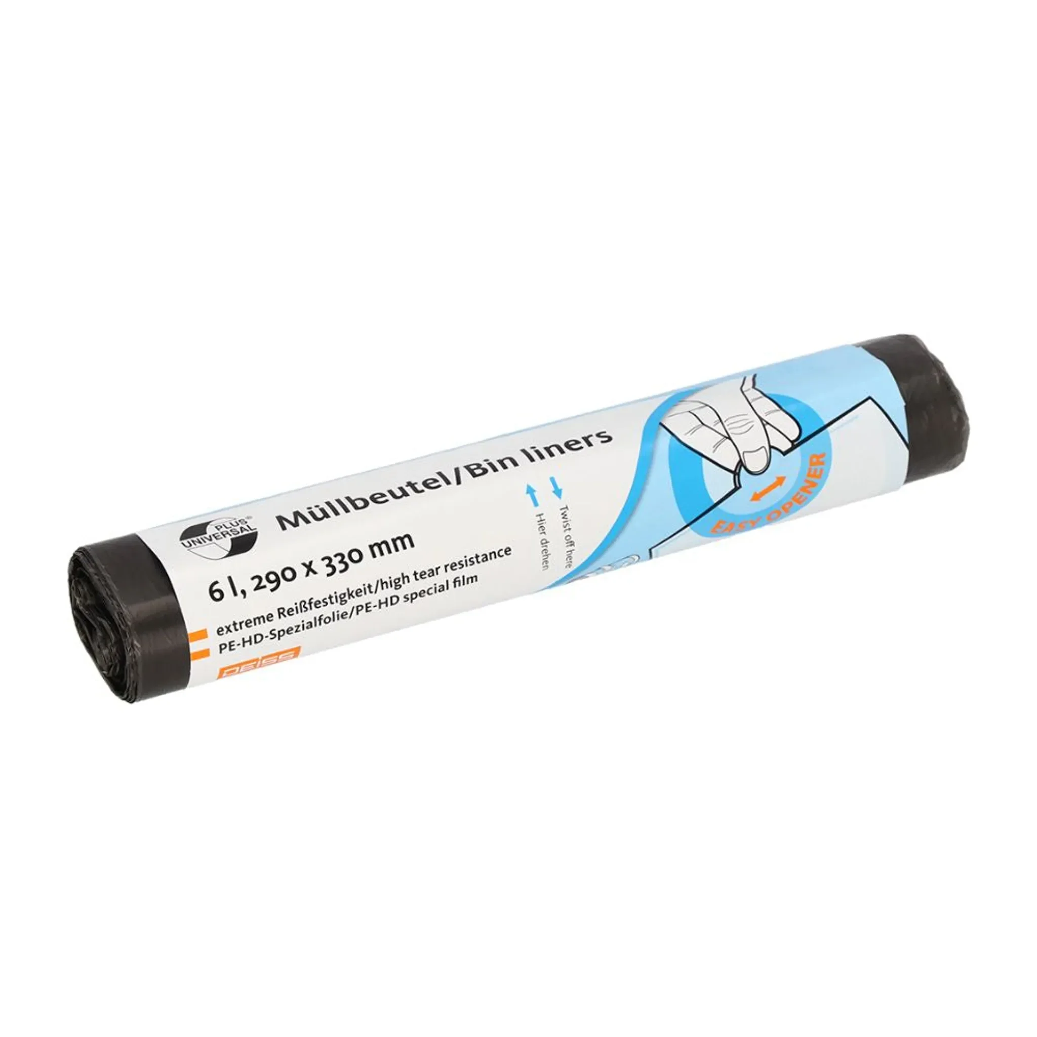 Müllbeutel UNIVERSAL PLUS® – 6 l, Grau, 50 Stück