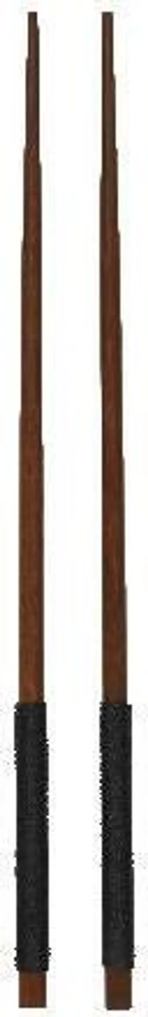 Essstäbchen aus Akazienholz – 2er-Set mit schwarzem Nylongriff